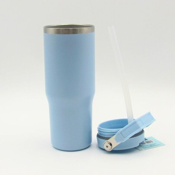NWT Blue Straw Tumbler with Handle - Picture 2 of 4